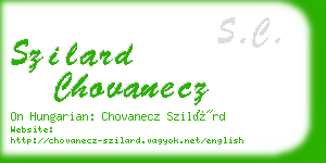 szilard chovanecz business card